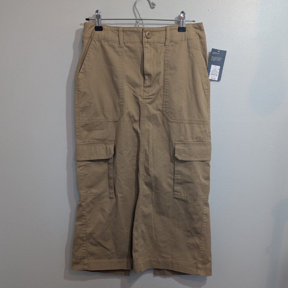 Universal Thread Women's Size 4 & 2Cargo Midi Skirt Tan NWT